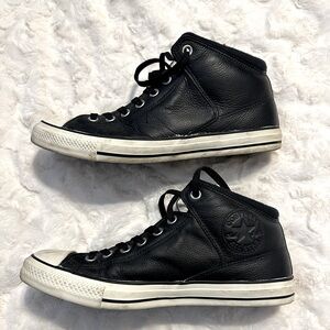 Converse Black High-Top Sneakers with Rubber Sole